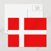Dänische Flagge für Dänen Postkarte (Vorne/Hinten)