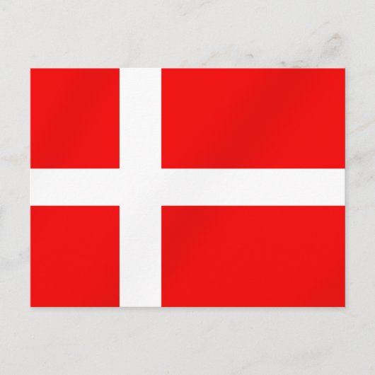 Dänische Flagge für Dänen Postkarte (Vorderseite)