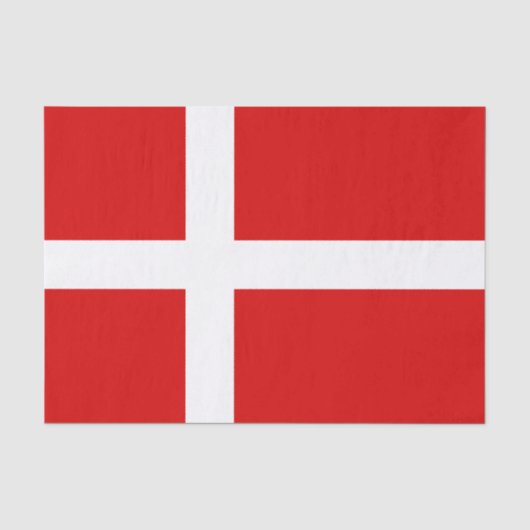 Dänische Flagge für Packpapier Seidenpapier (Vorderseite)