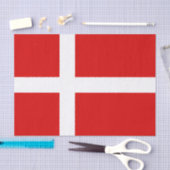 Dänische Flagge für Packpapier Seidenpapier (Handwerk)