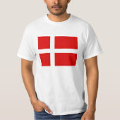 Dänische Flagge für Shirts in Dänemark (Vorderseite)