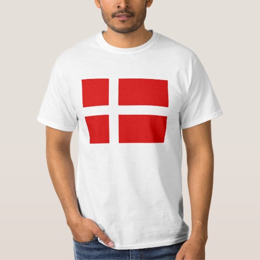 Dänische Flagge für Shirts in Dänemark (Vorderseite)