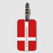 Dänische Flagge für Zollgepäck Gepäckanhänger (Vorderseite Vertikal)