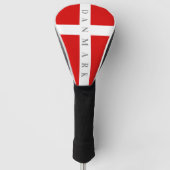 Dänische Flagge für Zollspecht Golf Headcover (Vorderseite)