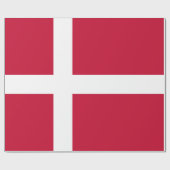 Dänische Flagge Geschenkpapier (Flach)