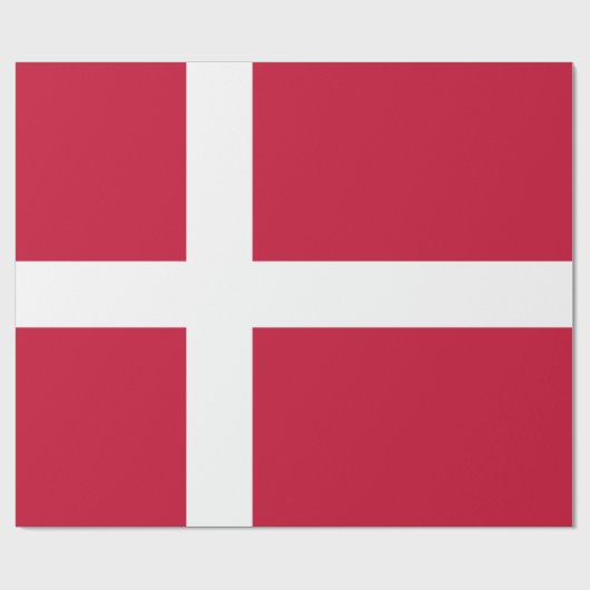 Dänische Flagge Geschenkpapier (Flach)