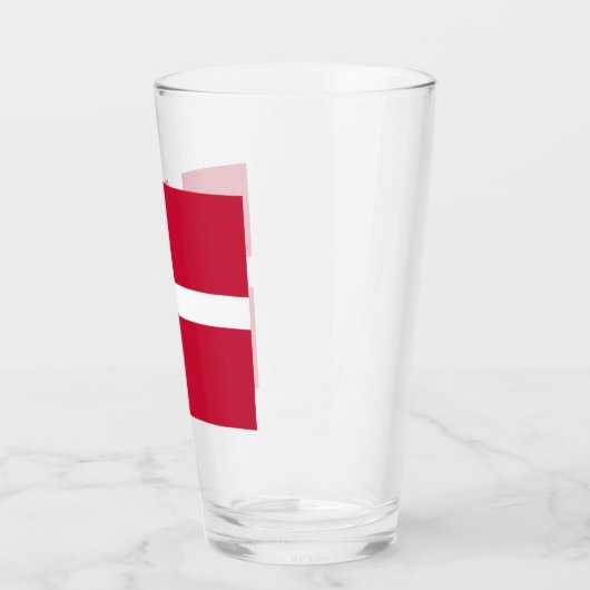 Dänische Flagge Glas (Links)