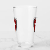 Dänische Flagge Glas (Links)
