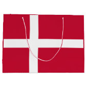 Dänische Flagge Große Geschenktüte (Rückseite)