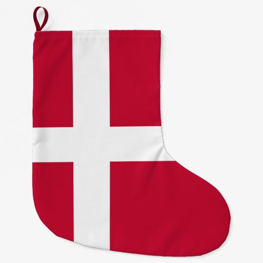 Dänische Flagge Großer Weihnachtsstrumpf (Vorderseite)