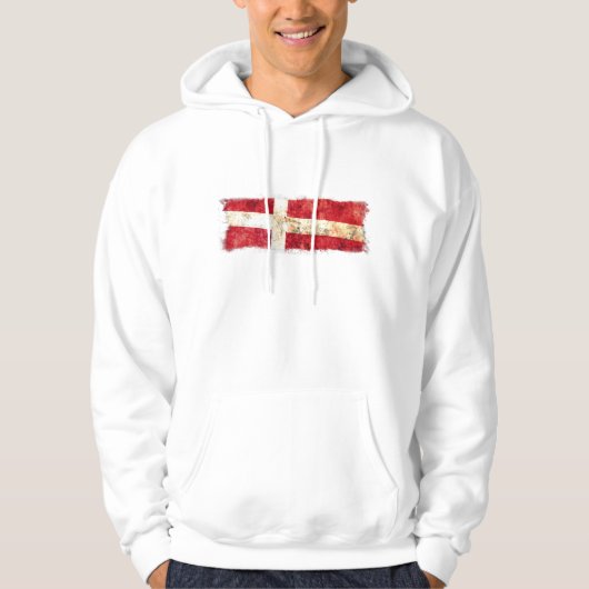 Dänische Flagge Hoodie (Vorderseite)