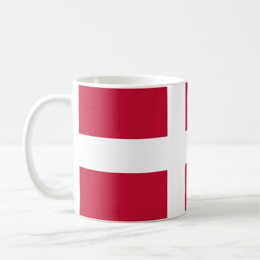 Dänische Flagge Kaffeetasse (Links)