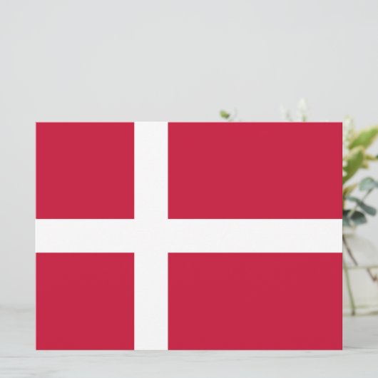Dänische Flagge Karte (Stehend Vorderseite)