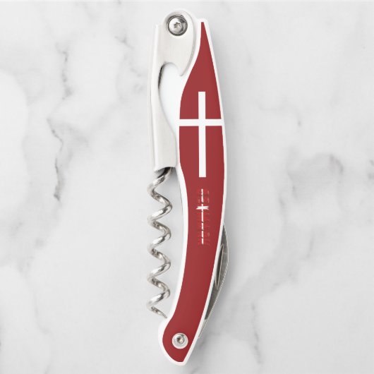 Dänische Flagge Kellnermesser (Vorderseite)