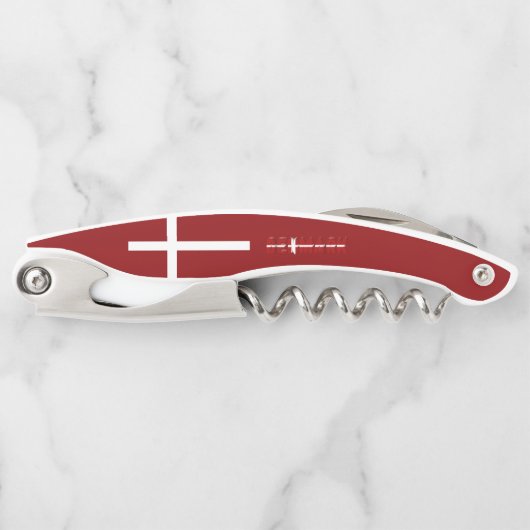 Dänische Flagge Kellnermesser (Vorderseite)