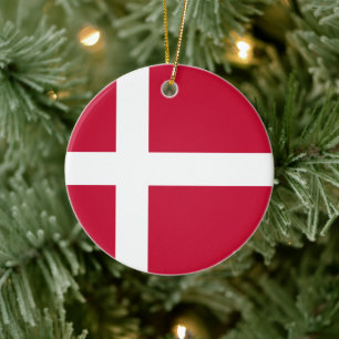 Dänische Flagge Keramik Ornament