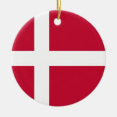 Dänische Flagge Keramik Ornament (Vorne)