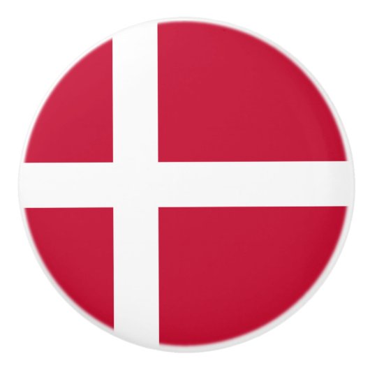 Dänische Flagge Keramikknauf (Vorderseite)