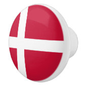 Dänische Flagge Keramikknauf (Rechts)