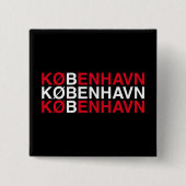 dänische Flagge KOPENHAGEN Button (Vorderseite)