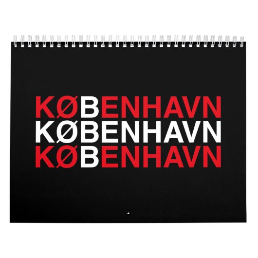dänische Flagge KOPENHAGEN Kalender (Titelbild)