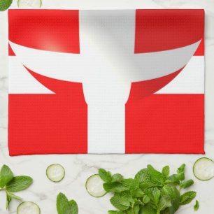 Dänische Flagge Küchentuch