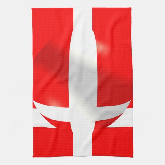 Dänische Flagge Küchentuch (Vertikal)