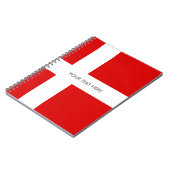 Dänische Flagge kundenspezifischen gewundenen Notizblock (Linke Seite)