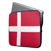Dänische Flagge Laptopschutzhülle (Vorderseite Links)
