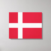 Dänische Flagge Leinwanddruck (Vorderseite)