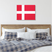 Dänische Flagge Leinwanddruck (Insitu (Schlafzimmer))