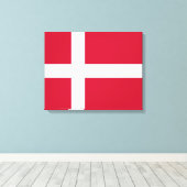 Dänische Flagge Leinwanddruck (Insitu (Holzboden))