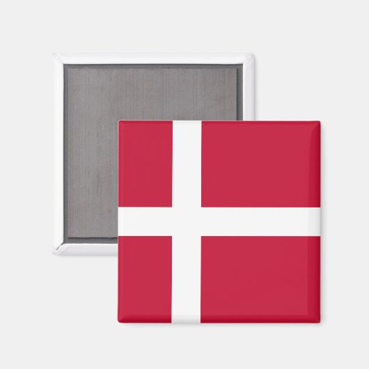 Dänische Flagge Magnet (Vorderseite/Rückseite)