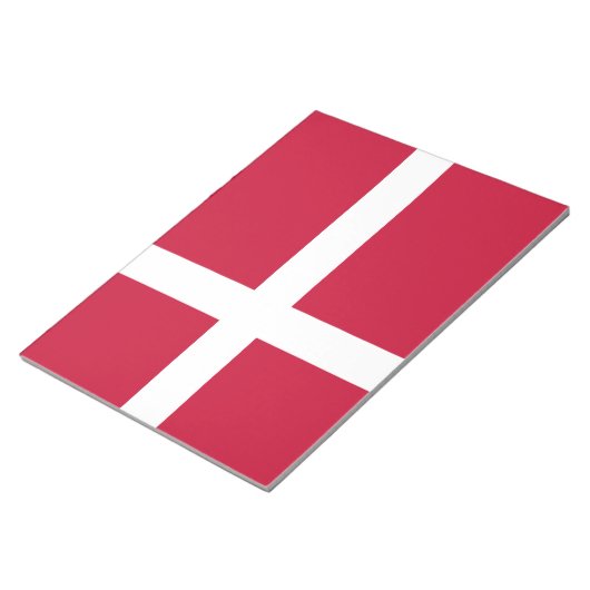 Dänische Flagge Notizblock (angewinkelt)