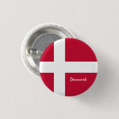 Dänische Flagge patriotisch & dänische Mode / Spor Button (Vorne & Hinten)