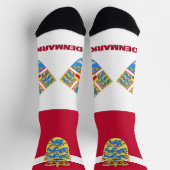 Dänische Flagge Patriotisch, Nachhaltig Dänemark P Socken (Oben)