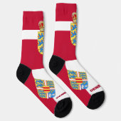 Dänische Flagge Patriotisch, Nachhaltig Dänemark P Socken (Rechts)