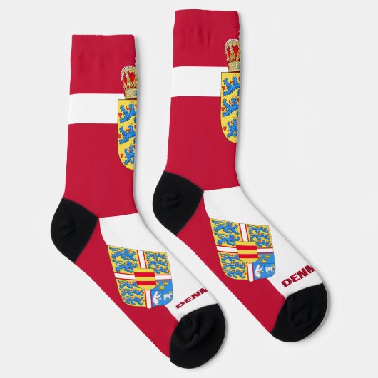 Dänische Flagge Patriotisch, Nachhaltig Dänemark P Socken (Rechts)