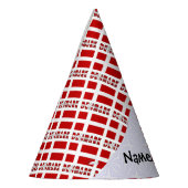 Dänische Flagge Personalisiert Partyhütchen (Links)