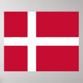 Dänische Flagge Poster (Vorne)