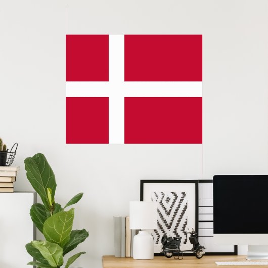 Dänische Flagge Poster (Heimbüro)