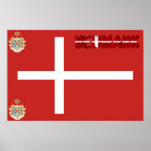 Dänische Flagge Poster (Vorne)