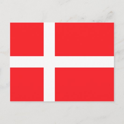 Dänische Flagge Postkarte (Vorderseite)