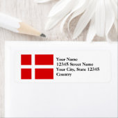 Dänische Flagge - Rücksendeadressen-Aufkleber (Insitu)