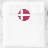 Dänische Flagge Runder Aufkleber (Tasche)