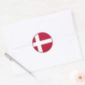Dänische Flagge Runder Aufkleber (Umschlag)