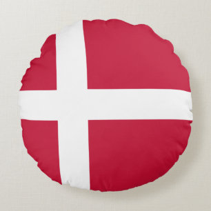 Dänische Flagge Rundes Kissen