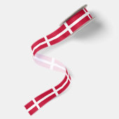 Dänische Flagge Satinband (Rückseite)