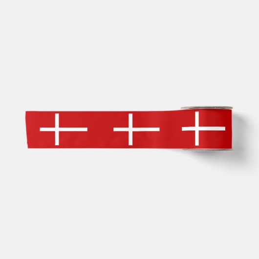 Dänische Flagge Satinband (Vorderseite)