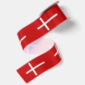 Dänische Flagge Satinband (Rückseite)
